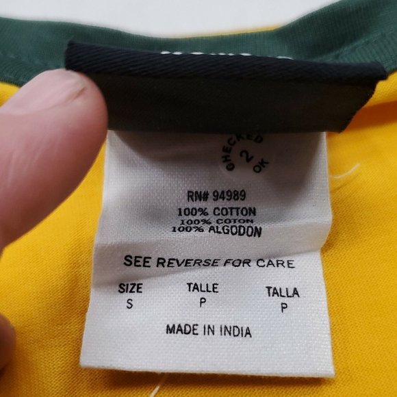 NWT Green Bay Packers Yellow Long Sleeve Top Shirt Women's Small New With Tags - Picture 2 of 8